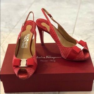 Salvatore Ferragamo TEA Open Toe Slingback